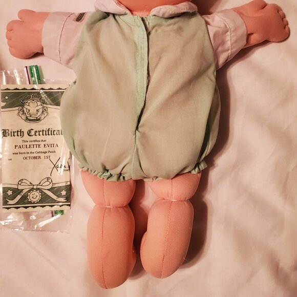 Vintage 1985 Cabbage Patch Kids Preemie Paulette Evita W/Birth Certificate!! - Picture 3 of 6